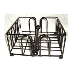 Porte-serviettes en métal de couleur noire avec un nouveau design unique Porte-serviettes en métal fait main à prix flexible - Product Image 4