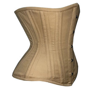 Beige PVC <b>Corset</b> for Women Waist Training Underbust <b>Bustier</b> Fashion Eco-Friendly Medium Control Lingerie Wholesale Supplier - Product Image 3