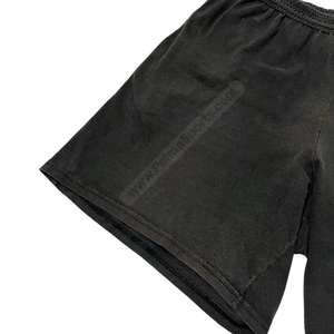 Pantalones cortos de sudor con lavado ácido negro de alto impacto, diseño personalizado, pantalones cortos de sudor con lavado ácido a precio asequible, serigrafía bordada - Product Image 2