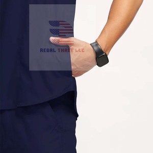 Conjunto de uniforme de Enfermería de manga corta con logotipo personalizado, uniformes de hospital transpirables más vendidos para hombres y mujeres - Product Image 5