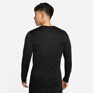 OEM del fabricante de nuevo estilo clásico de los hombres logotipo personalizado 280gsm de peso pesado de manga larga patrón sólido camisetas de tela de punto - Product Image 4