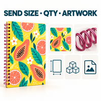 Carnet à spirale A5 personnalisé LABON avec couverture imprimée en couleur, reliure double spirale, pages vierges, papeterie OEM pour cadeaux de bureau