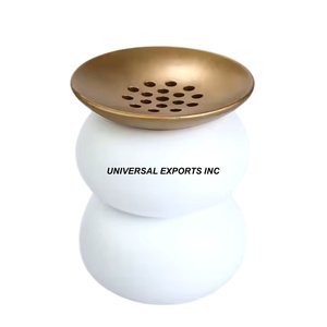 Porte-encens en métal fini blanc Excellente qualité Fait à la main Bakhoor Top Vente en gros Métal de luxe Mubkhar - Product Image 6