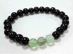 Crystal <b>bracelet</b> Black Obsidian & Flourite Round <b>Beads</b> <b>Bracelet</b> 8mm Stone Gemstone Fashion <b>Men</b> and Women Gift Energy - Product Image 3