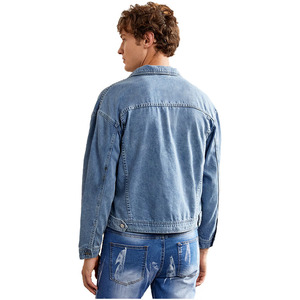 Veste décontractée personnalisée pour hommes Veste en jean tendance simple pour homme Vestes en jean pour hommes - Product Image 3