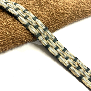 Sudadera con capucha de ganchillo trenzada plana metálica de poliéster de 1 cm personalizada, cordones para zapatos, cordón, cuerda bordada, puntas de diamantes de imitación, ropa - Product Image 1