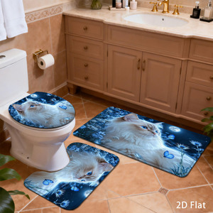 Custom Printed Bath <b>Mat</b> <b>Bathroom</b> Rug <b>Set</b> for <b>Bathroom</b> Non-Slip Shower Curtain Bath <b>Mat</b> - Product Image 1