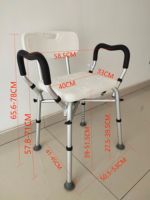 Chaise de douche robuste réglable d'une capacité de 550 lb Équipement de sécurité unique pour salle de bain intérieure pour personnes âgées et handicapées