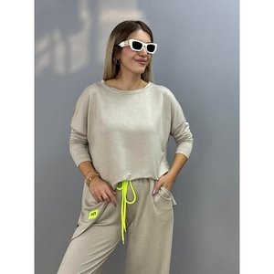 ชุดคู่ผ้าวิสโคสผสมฝ้ายลายละเอียด รุ่น Kadin Iki Iplik รหัสสินค้า 26747 - สีเบจ - Product Image 2