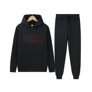 Survêtement en molleton personnalisé pour homme 2023, taille plus, survêtement de maternité avec pantalon et sweat-shirt sans couture - Product Image 6