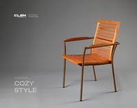Chaise en métal noir moderne avec dossier confortable pour l'extérieur, idéale pour le jardin, l'atelier, la salle de sport, l'école, le parc, l'hôtel