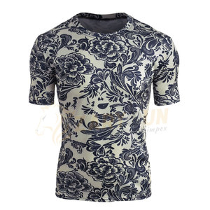 T-shirt en polyester à séchage rapide personnalisé, vêtements de sport confortables et surdimensionnés avec impression intégrale, conception par sublimation, tissu en toile à col rond - Product Image 4