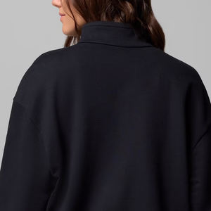 Women Solid Color <b>Fleece</b> <b>Sweatshirt</b> With Stand Collar For Winter Casual Wear High Quality Design Breathable Material Full Sleeve - Product Image 5