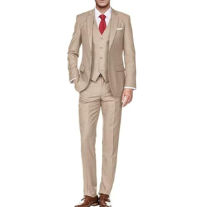 Costume pour homme, veste à trois boutons, double boutonnage, pantalon, coupe classique, mariage, affaires, veste formelle - Product Image 4