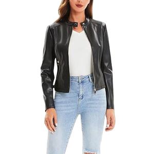 Hot Selling Stylish Breathable Cotton Filled Finished Customizable Leather <b>Jackets</b> for Women Fashion Wear women's <b>jacket</b> 2026 - Product Image 6