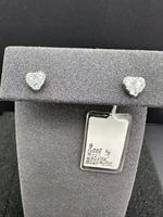 Prix de gros Boucles d'oreilles romantiques en argent S925 avec zircon taillé H&A et griffes serties, bijoux de luxe légers pour femmes
