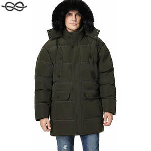 Manteau d'hiver pour homme avec capuche détachable Veste en duvet longue et lourde Parka chaude rembourrée Confort par temps froid - Product Image 4
