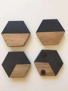 handmade white marble High Quality <b>coasters</b> White Natural Marble Stone <b>Coasters</b> Set - Product Image 3