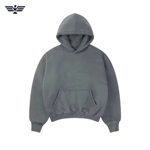 Sudadera con Capucha Gruesa de Algodón 100 % de 350/400 g/m², Estilo Urbano, Personalizable, de Alta Calidad, Corte Regular, Unisex, para Invierno, 2 Piezas - Product Image 6