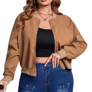 Chaquetas de bombardero de alta calidad para mujer, Material de poliéster 100%, chaquetas de mujer de manga larga ligeras de secado rápido - Product Image 1