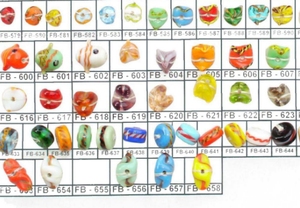 Brins de perles lâches en silicone bleu et ambre pour le travail de la lampe pour la fabrication et la décoration de bijoux - Product Image 6