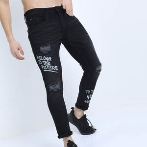 Precio bajo Cantidad a granel Ropa de calle Pantalones vaqueros desgastados para hombres Producto de tendencia de la industria Tallas grandes Pantalones vaqueros de secado rápido para hombres - Product Image 2