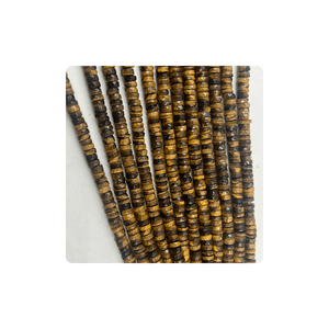 Oeil de tigre rose naturel pierre Heishi à facettes vente en gros taille personnalisée forme de niveau 14 pouces brin Premium pour la fabrication de bijoux - Product Image 3