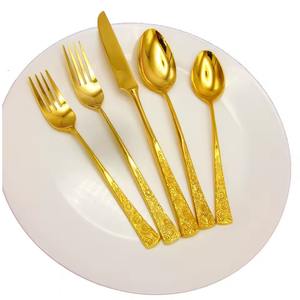 Ensemble de 5 couverts en acier inoxydable idéal pour la cuisine de table, la maison et les hôtels utilisent des couverts plaqués couleur argent poignée de la meilleure qualité - Product Image 5