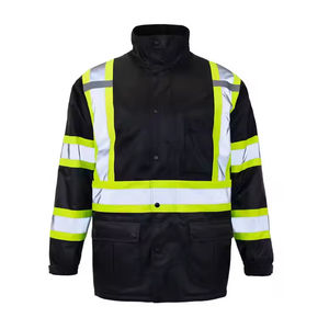 Chaqueta de Seguridad Personalizada de Color Negro Sólido con Chaqueta de Seguridad Laboral a Precio Accesible OEM - Product Image 3