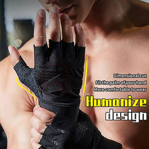 Guantes transpirables de entrenamiento para levantamiento de pesas, servicio OEM, guantes de culturismo de cuero sintético hechos a medida - Product Image 3