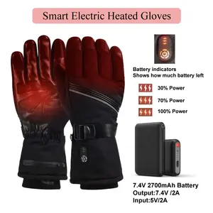 Smart Auto-Sensing 7.4V Rechargeable Electric Heating <b>Gloves</b> With 3 Heating Levels Touchscreen Heated Mittens - Product Image 3