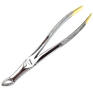 คีมถอนฟันสแตนเลสสตีล ได้รับการรับรองมาตรฐาน CE หมายเลข คีมถอนฟัน 49 ชิ้น สำหรับการผ่าตัดรากฟัน ฟันกราม ใช้แรงด้วยมือ - Product Image 1