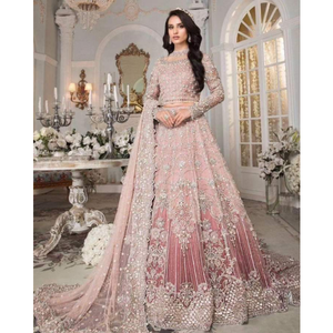 Robes de soirée Punjabi Designer robes formelles pakistanaises indiennes avec travail manuel brodé nouvel article toutes les tailles disponibles - Product Image 2