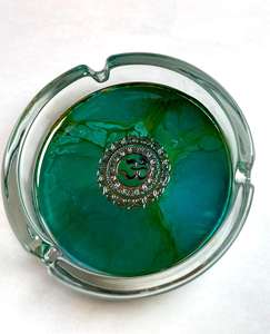 Cenicero Simple de plata de resina de cristal creativo para oficina comercial sala de estar Hotel decoración del hogar para decoración de resina - Product Image 5