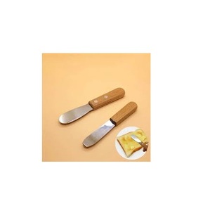 Trancheur de fromage en acier inoxydable et bois, couteau à fromage à manche en bois, 4 pièces - Product Image 1