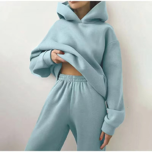 Automne femmes pull à capuche long tissu tricoté en gros femmes polaire à capuche - Product Image 3