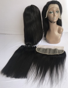 Vison cambodgien de qualité supérieure 18''Straight 13x4 Hd Lace Frontal Perruque Raw Indian Temple Virgin Indian Fournisseur Vente en gros d'exportation - Product Image 4