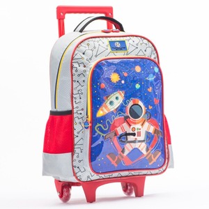 Spaceman rocket trolley school bag for boys - Product Image 4