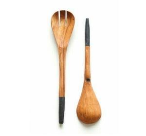 ชุดเสิร์ฟสลัดไม้อะคาเซียสุดสร้างสรรค์พร้อมส้อมและช้อนอุปกรณ์ในครัวช้อนสลัดสำหรับเสิร์ฟสลัด - Product Image 1