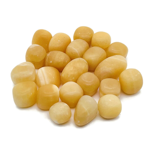 Vente en gros de pierres roulées en cristal de calcite jaune en vrac Reiki Chakra pierre précieuse gravée Agate galet pierre de guérison en vrac - Product Image 2