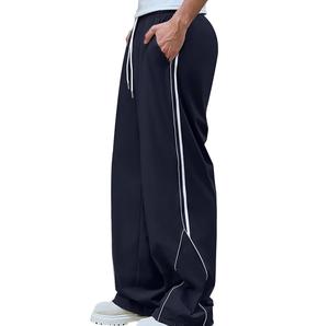 Pantalon de survêtement ample à cordon de serrage respirant pour homme, taille haute, jambe large, droit, décontracté, ample, en molleton, 2026 - Product Image 4