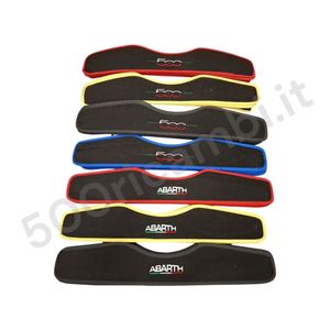 Tapis de voiture pour Fiat 500 2007-2025, revêtement de coffre arrière, tapis de sol, moquette rouge + logo - Product Image 2