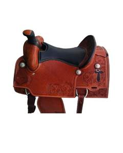 Sillín de caballo de cuero hecho a mano Western Wade de 16 ", árbol de madera duradero y estribos de aluminio, lo mejor para SILLÍN de caballo largo - Product Image 5