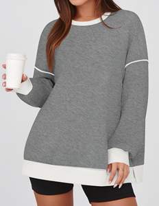 Élégant avec la mode OEM tricoté automne et hiver Streetwear écologique respirant Yoga Gym Workout Sweat Shirt - Product Image 3