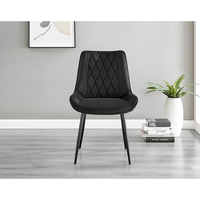Chaise de salle à manger en velours de luxe, fauteuil rembourré, design moderne, pieds en métal, meubles pour restaurant, hôtel, salle à manger