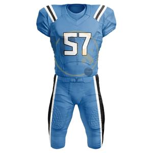 Vente en gros de vêtements de football américain grande taille personnalisés XL ensembles de haut et de pantalon en jersey uniformes de numéros respirants - Product Image 1