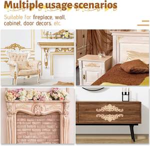Hot Design Sculptures en bois modernes Onlays décoratifs et Appliques pour armoires de cuisine Garniture de meubles et cintres en bois - Product Image 5