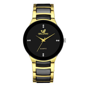 Montre de luxe à quartz pour homme, cadran noir, boîtier en acier inoxydable, affichage analogique, logo personnalisé disponible, vente chaude, OEM disponible - Product Image 3