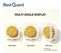 Barquette en plastique transparente de qualité alimentaire PP sur mesure pour l'emballage de gâteaux de lune, pâtisseries et produits de boulangerie