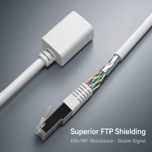 XXD Cat6 Ethernet-Verlängerungskabel RJ45 Stecker auf Buchse FTP Abgeschirmtes Netzwerk-<span class=keywords><strong>Patchkabel</strong></span> 1000Mbps CE-Zertifiziert Fabrik-Großhandel - Product Image 3